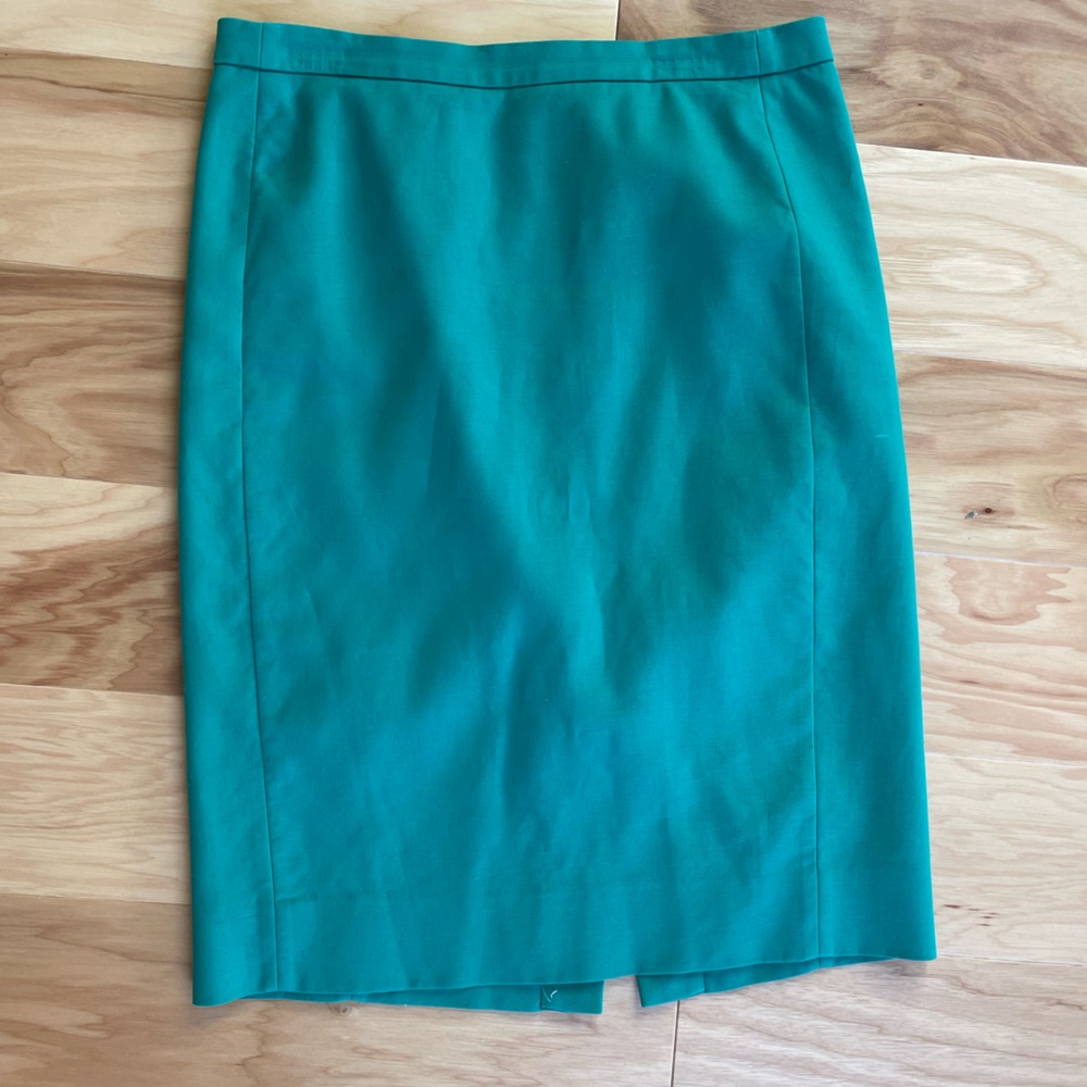 J. Crew pencil skirt, size 2, emerald color